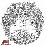 Yggdrasil Coloring Tattoo Norse Life Tree Pages Choose Board sketch template