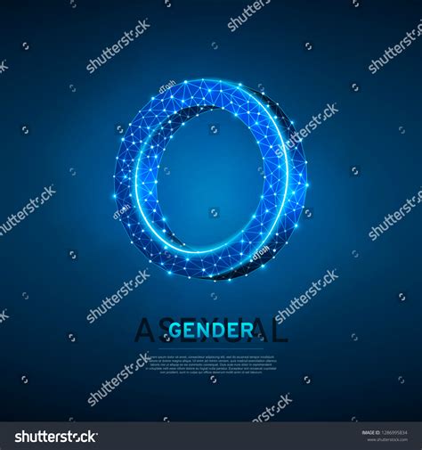 asexuality intersex people symbols wireframe digital stock vector
