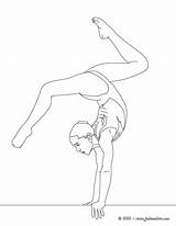Gymnaste Poutre Gymnastics Gymnastique Colorier Beam sketch template