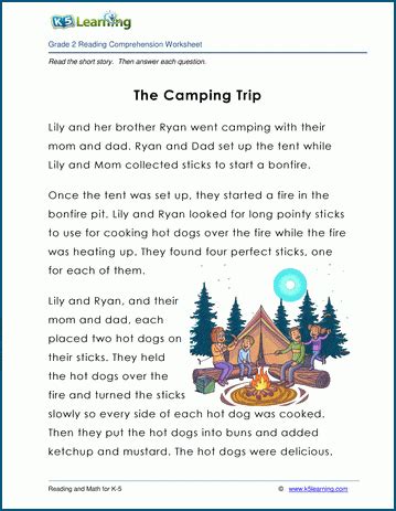 camping trip  short story  kids fiction  words