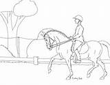 Dressage Coloring sketch template