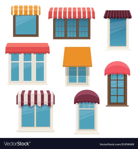 windows   awnings royalty  vector image