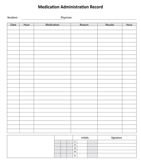 printable monthly medication log sheet