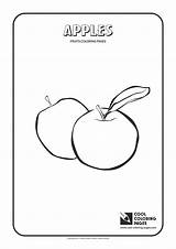 Coloring Apples Pages Cool Plants Fruits sketch template