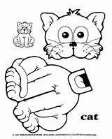 Bag Paper Puppets Puppet Cat Coloring Template Crafts Preschool Sock Opp Pages Choose Board Belair Gendron Rachelle Via sketch template