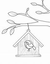 Coloring Birdhouse Pages Bird House Printable Museprintables Print Getdrawings Getcolorings Color Choose Board Popular Patterns Embroidery sketch template