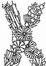 Coloring Letter Pages Clipart Library Floral sketch template