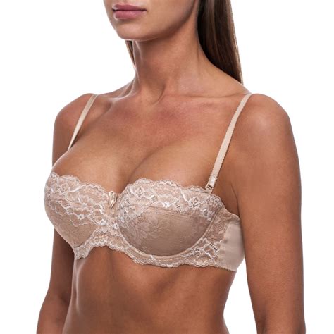 strapless push up bandeau lace sexy convertible comfortable balconette