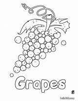 Grapes Coloring Pages Kids Fruits Color Pretty Lrcp Printable Fruit Labels Albanysinsanity sketch template