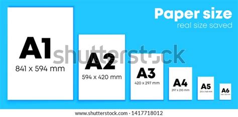 paper sizes vector a1 a2 a3 stock vector royalty free 1417718012