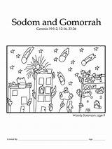 Sodom Gomorrah Coloring Kids Color Bible Contents Table sketch template
