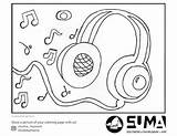 Headphones Popular sketch template