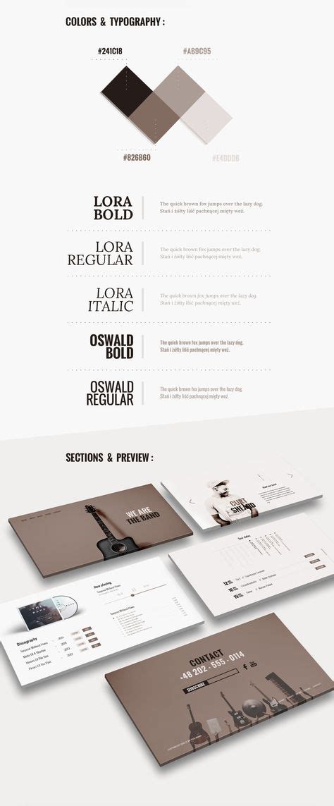 band    clean  trendy psd template     lot