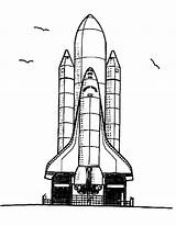 Spaceship Spatiale Navette Rocket Shuttle Kidsplaycolor sketch template