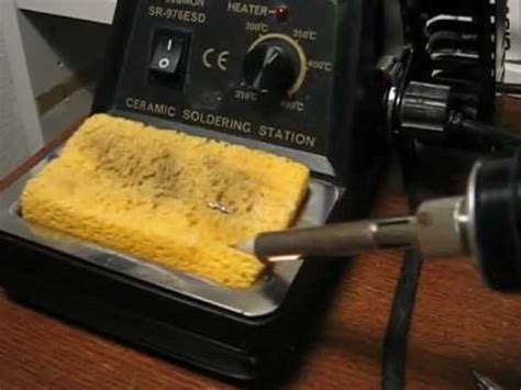 clean soldering iron tip youtube