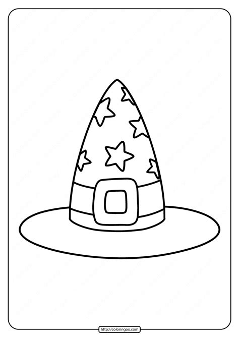 printable witchs hat coloring pages