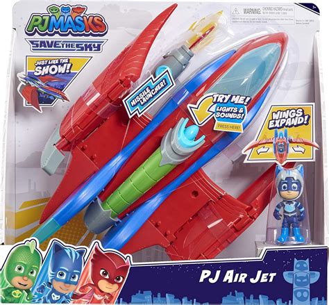 pj masks air jet playset kids toy figures vehicle playsets toy jet  kids aged