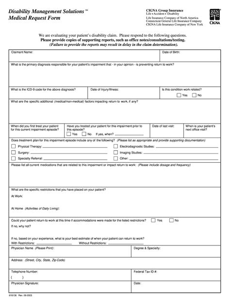Cigna Ada Accommodation Request Form Fill Out And Sign Printable Pdf