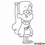 Gravity Falls Mabel Draw Drawings Pines Drawing Characters Easy Sketchok Step Cartoon Paintingvalley sketch template
