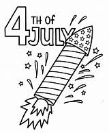 Coloring Pages July 4th Kids Firework Fourth Fireworks Sheets Independence Flag Celebration Crafts sketch template