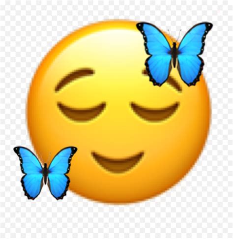 Emoji Yellow Butterflies Smile Sticker Freetoedit Smiley Free