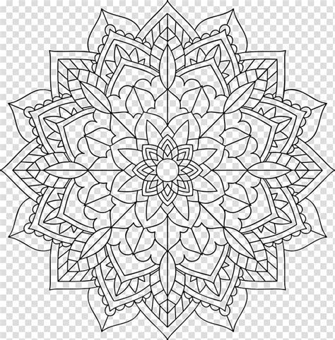 geometric shape mandala coloring book drawing floral design