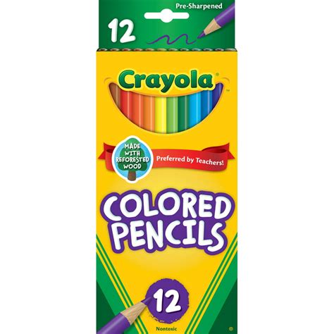 crayola  count colored pencils  pack bundle  pieces child