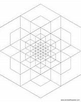 Geometric Hexagonal sketch template