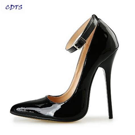 Summer Buckle Pointed Toe 14cm Ultra High Thin Heels Sexy