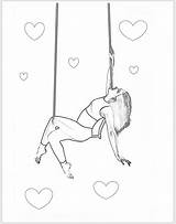 Aerialist Aerial Trapeze Lyra sketch template