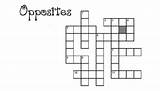Crossword Opposites Vocabulary Games Fill sketch template