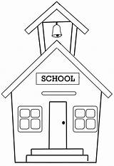 Coloring School House Public Pages sketch template
