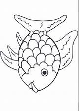 Fish Rainbow Coloring Kids Template Pages Preschool Clipart Printable Regenbogenfisch Outline Colouring Printables Crafts Drawing Summer Themes Craft Large Characters sketch template