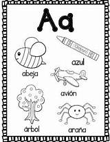 Spanish Coloring Alphabet Alfabeto El Sheets Bilingual Sheet Teacher Alliteration Teacherspayteachers sketch template
