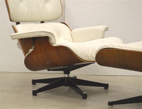 vintage white lounge chair  charles eames  herman miller  design market