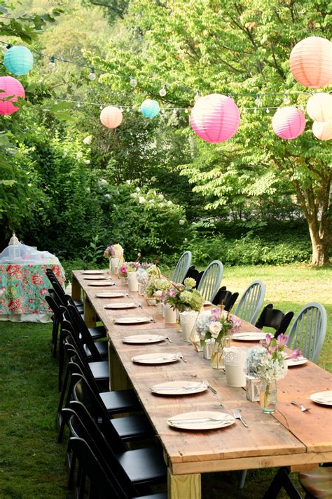 pictures   decorate  backyard   party top