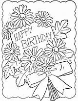 Birthday Coloring Happy Card Printable Pages Grandma Drawing Greeting Cards Print Mom Line Color Aunt Christmas Draw Template Kids Getcolorings sketch template