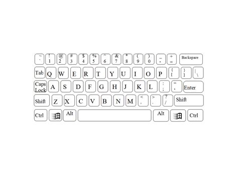 computer keyboard template printable great    students