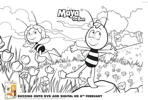 maya  bee colouring sheet  page    playroom