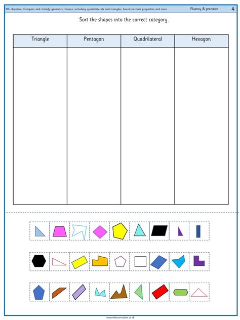 Compare And Classify Geometric Shapes Including