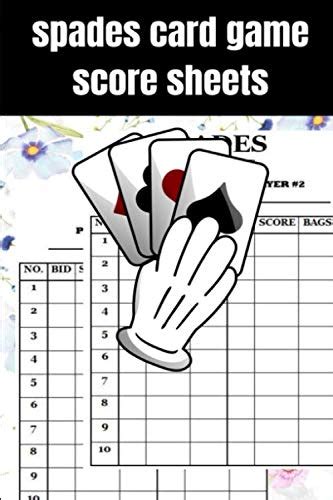 spades card game score sheets    inches spades score sheets card