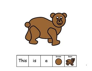 brown bear     interactive companion book speech therapy