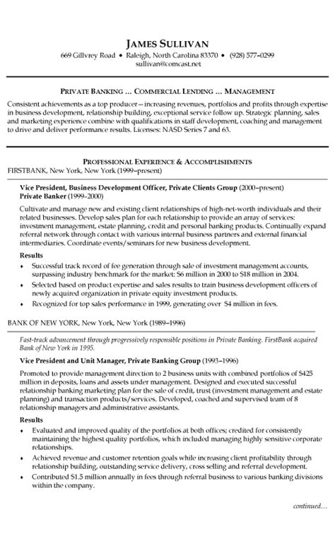 banking resume