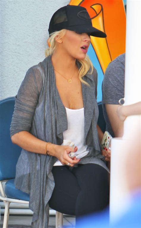 christina aguilera steps out for first time since