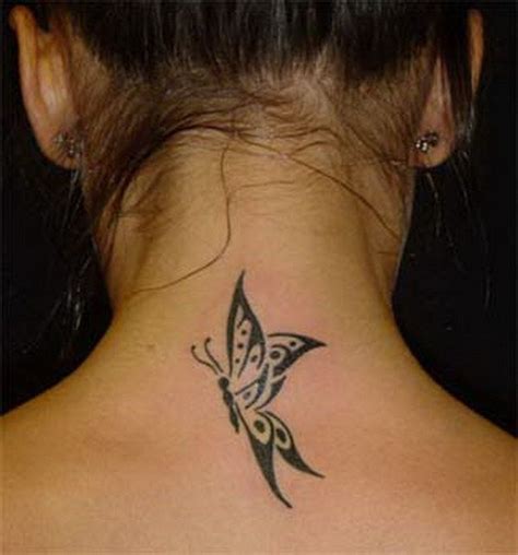 Butterfly Tattoo Designs For Women On Back Of Neck