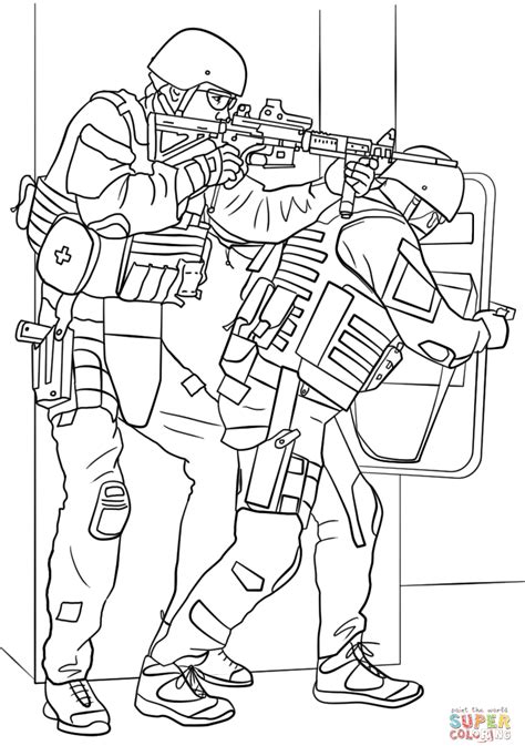 fbi swat team coloring pages coloring pages