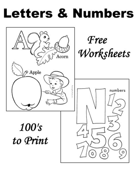worksheets learning letters  numbers