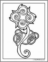 Celtic Flower Coloring Pages Knot Printable Irish Scotland Colorwithfuzzy Scottish Thistle sketch template