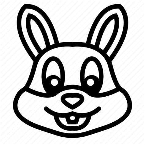bunny face outline   outline  face template