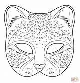 Mask Masks Cheetah Coloring Supercoloring Pages Cat Animal Printable Colouring Template Super Sheets sketch template